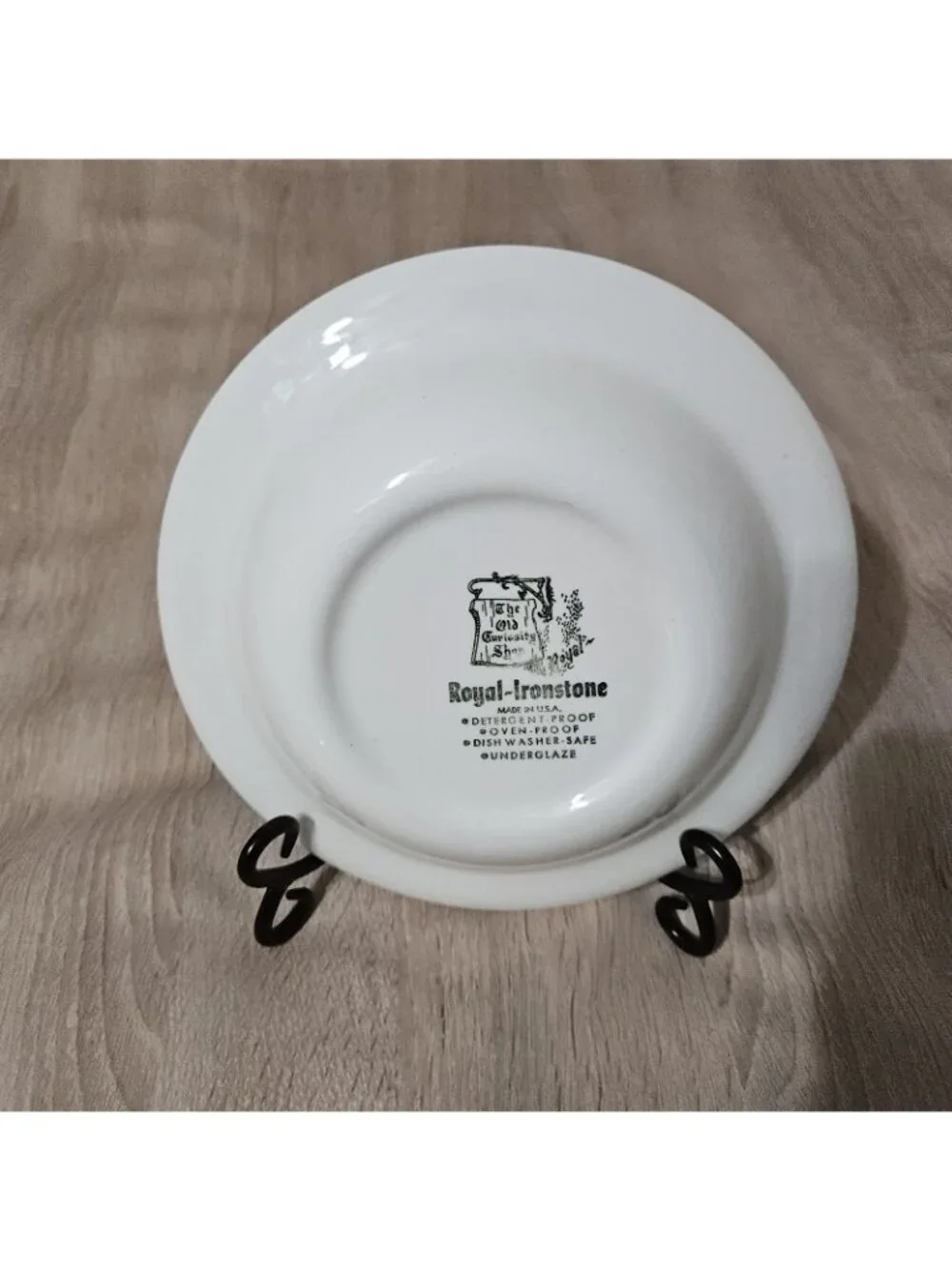 Royal China The Old Curiosity Shop Dinner Plate & 2 Rimmed Soup Bowls Ironstone